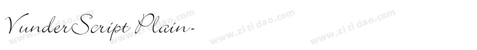 VunderScript Plain字体转换